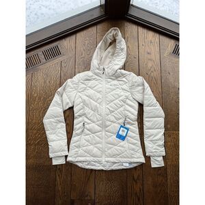 Womens Columbia Heavenly Hooded Omni Heat  Jacket WHITE Sz Small NWT